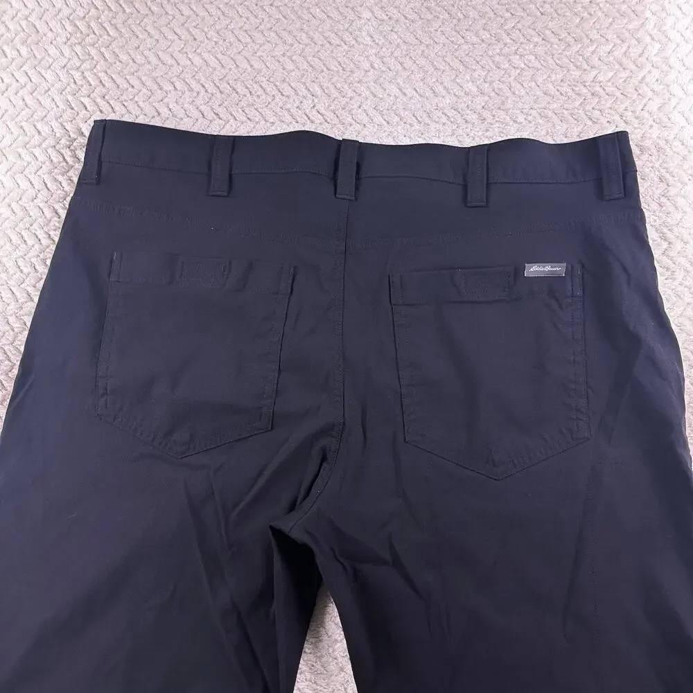 Eddie Bauer Convertible Tech Pants Shorts Men's 40 X 30 Black Lightweight Hiking